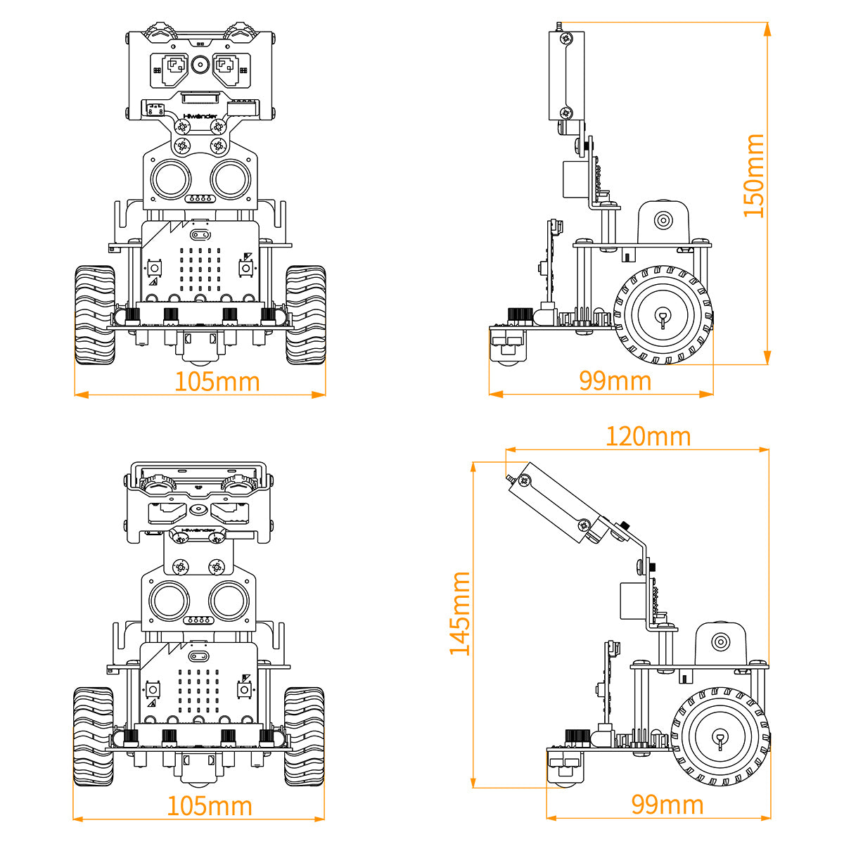 AI Vision Robot Nexbit, micro:bit Programming Educational Robot, Support WonderCam Smart Vision Module